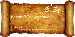 Barabás Szandra névjegykártya